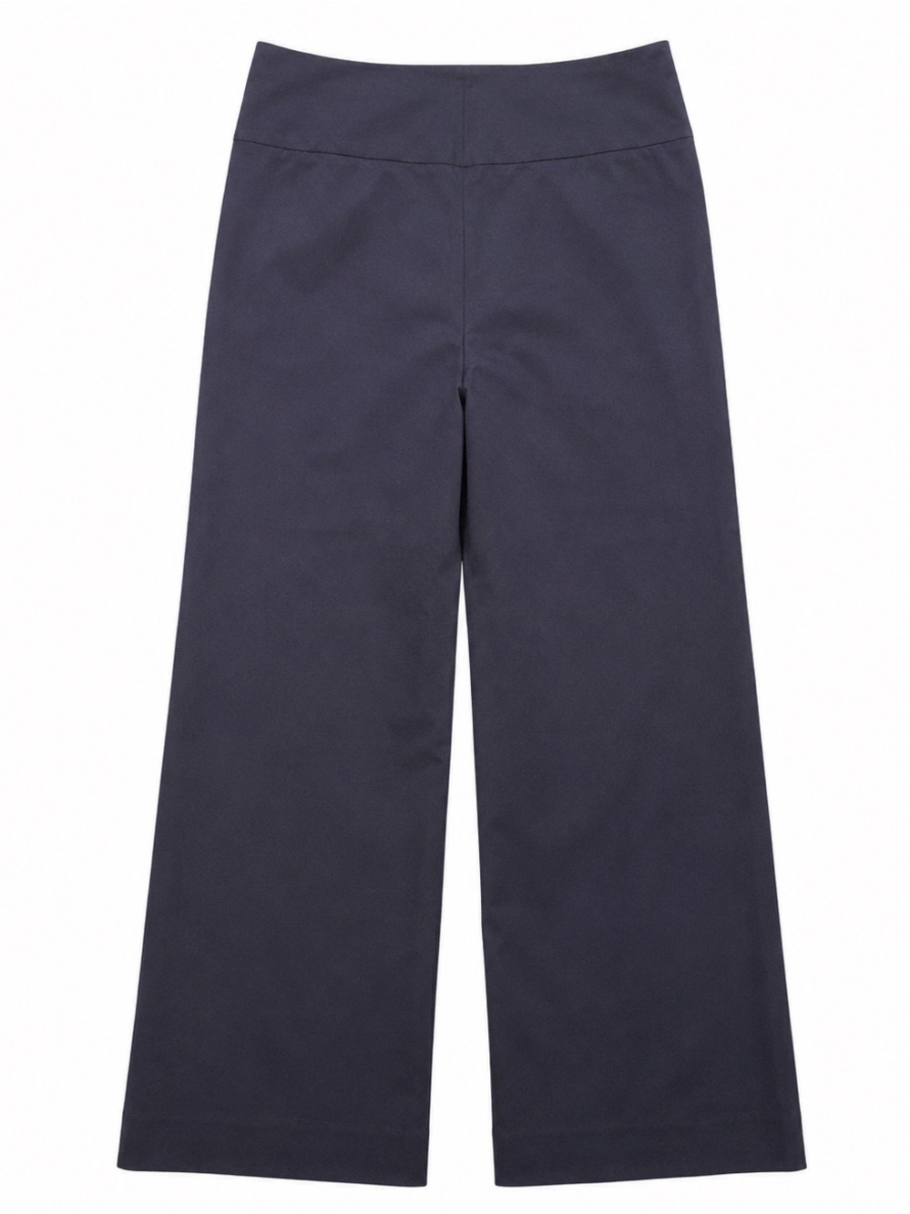 Ralph Lauren high waist Navy Sailor Pants Wide Leg Silk Cotton Blend Old Money 6 - Picture 2 of 10